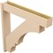 Ekena Millwork 8-in W x 46-in D x 46-in H Balboa Block Rough Cedar Woodgrain TimberThane Outlooker, Primed Tan OUTUR080X46X46BOA44RCPR - alternate 4